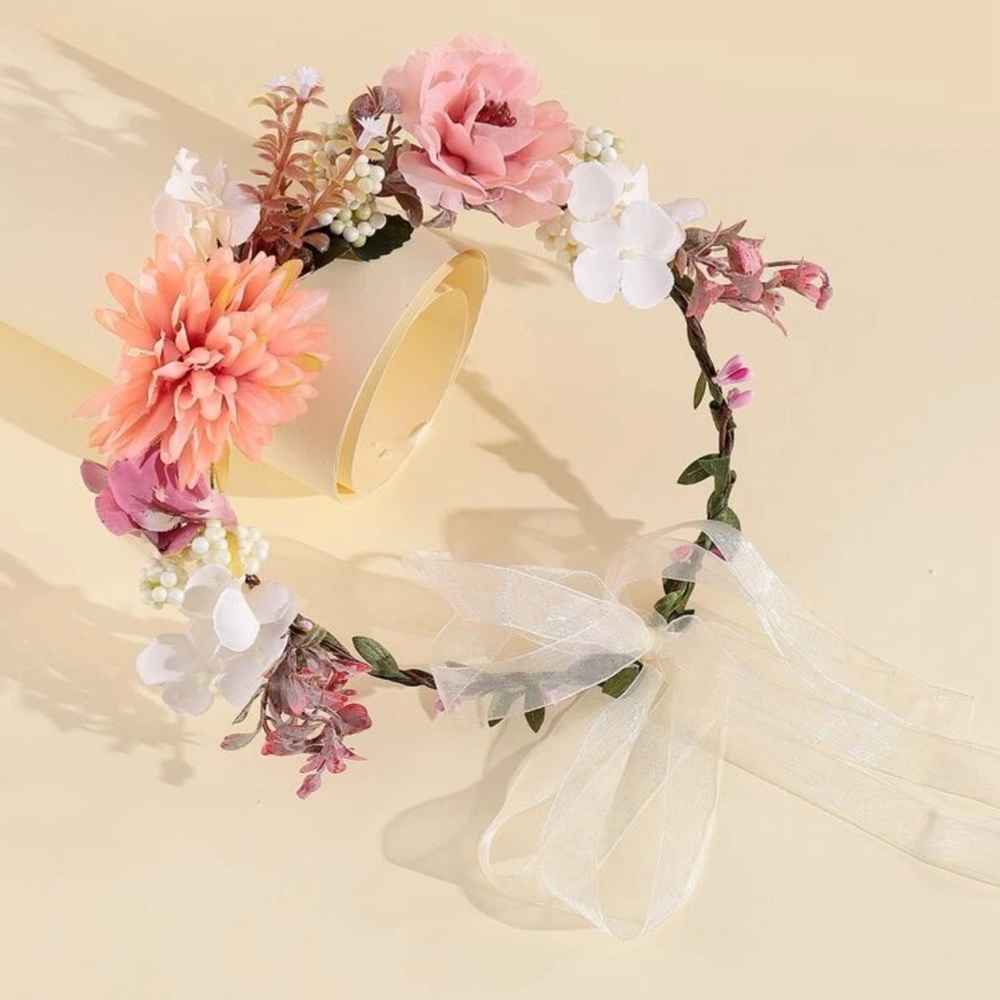 Floral Boho Headpiece Crown Hair Decor Accessory Headpiece